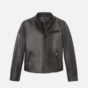 Kenneth Cole Leather Jacket Womens Moto Genuine